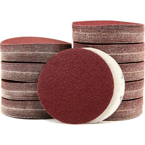 6-Inch/150mm Sanding Disc 40-2000 Grits Aluminum Oxide Flocking Back Sandpapers for Sanders 100 Pcs