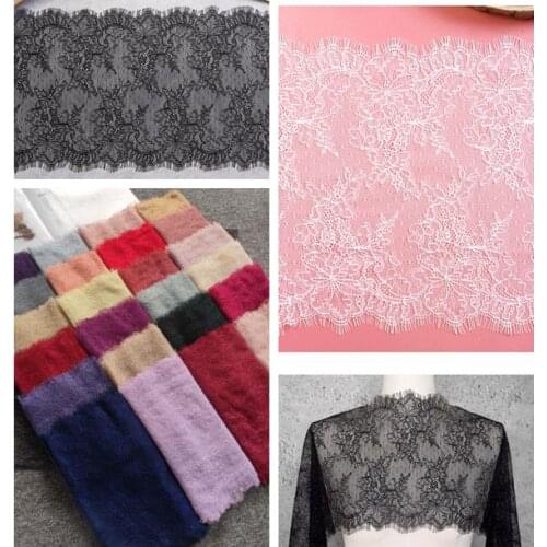 6yards red pink flower Eyelash mesh lace trim fabric gauze garment dress skirt hem underwear clothing DIY decorative accessorie