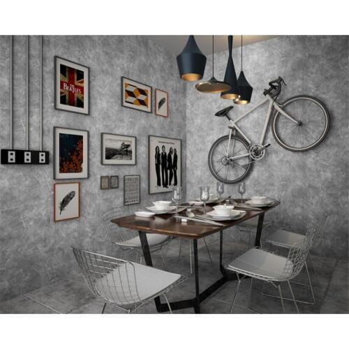 Beibehang Retro light gray wallpaper barber shop hotel Plain color personality decoration wallpaper papel pintado papel pintado