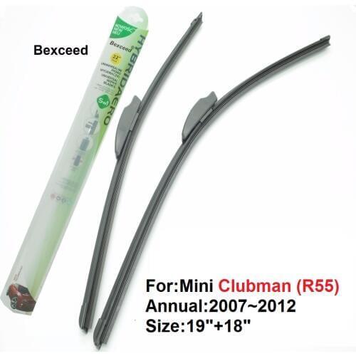 Bexceed of Car Windshield Flat wiper blade For Mini Clubman (R55). 1 Piar(19"+18") 2007~2012
