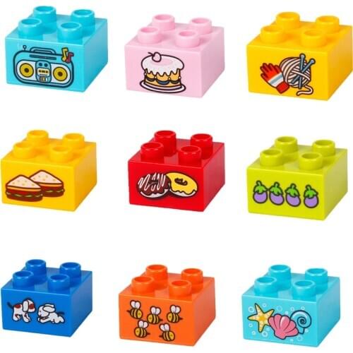 Duplo City Accessories Funnel Slide Bricks Marble Race Run Maze Balls Colorful Design Track Building Blocks Compatible Duploed