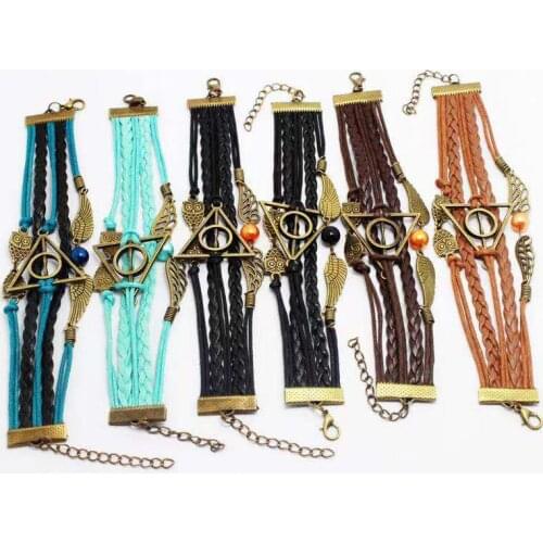 Movie&TV harried THE Deathly Hallows Wing Dream infinity link Charms Slytherin Magic SchooL Bracelet