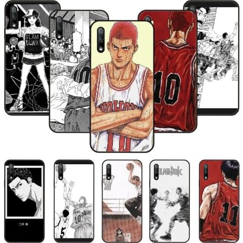 Phone Case For Huawei Honor 9X 10 9 20 8X 8A 8S 7X 7A i A Pro Play Lite Black Cover Waterproof Tpu Coque Japan Slam Dunk Comic