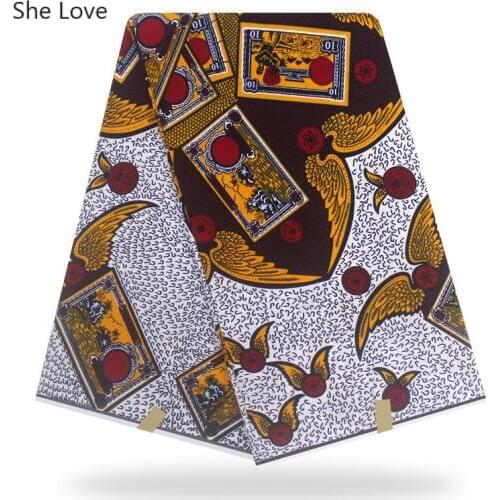 Chzimade 1Yard Ankara African Peacock Flower Print Fabric High Quality Real Wax Fabric For Women Dress Diy Patchwork Materials