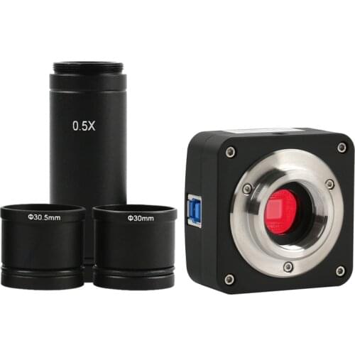 5.1MP 10MP USB3.0 Digital Video Microscope Camera 0.5X C Mount Adapter 23.2MM Eyepiece For Trinocular Biological Microscope