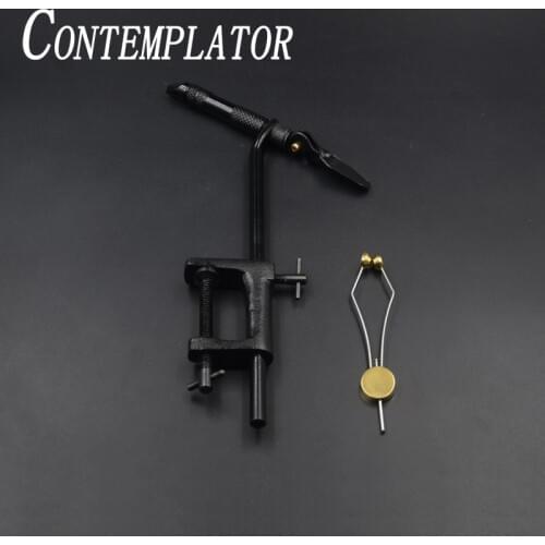 CONTEMPLATOR 360°Rotation Easy Operating Iron Fly Tying AA Vise With Standard Disc Bobbin Holder Fly Tying Tools
