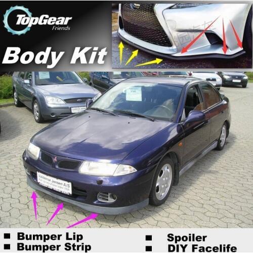 Bumper Lip Deflector Lips For Mitsubishi Carisma Front Spoiler Skirt For TopGear Friends Car Tuning View / Body Kit Wing / Strip