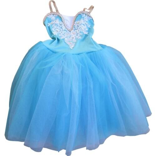 Blue/Pink Professional Ballet Tutu Swan Lake Ballet Costumes Adult Child Girl Ballet Mujer Kids Fairy Long Ballerina Dress Women