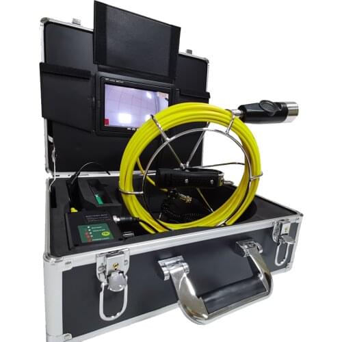 20M 7inch Pipeline Endoscope Camera Inspection Sewer Pipe Clean Detection System 42mm Dual Lens Waterproof