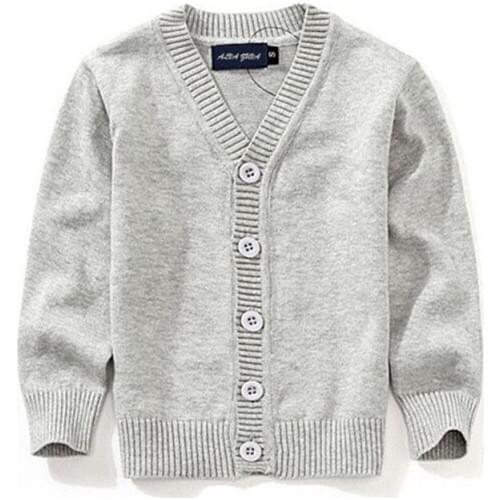 Children Cardigan Sweaters 100% Cotton Toddler Clothing Kids Knitted Outerwear Coat For Baby Boys Girls 80-120CM Jacket
