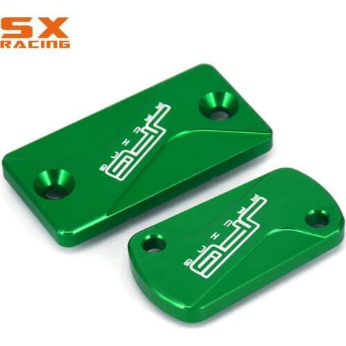 Motorcycle Front and Rear Brake Reservoir Cap Cover For KAWASAKI KX125 KX250 2003-2008 KX250F 2004-2017 KX450F 2006-2017