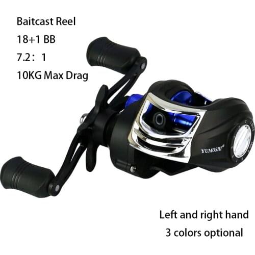 Magnetic Brake System Baitcast Reel 18+1 BB 7.2:1 High Speed 10kg Max Drag Fishing Reel Freshwater Saltwater Fishing Accessories