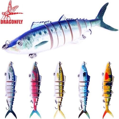 Multi Jointed Lifelike Minnow Fishing Bait 18cm 38g Swimbait Wobblers Lure Bass Pike Muskie Perch Fish Lure Rattling
