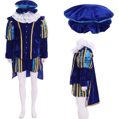 Cosplaydiy Custom Made Mens Medieval Tudor Elizabethan Cosplay Costume Tudor Prince Kings Victorian Suit L320