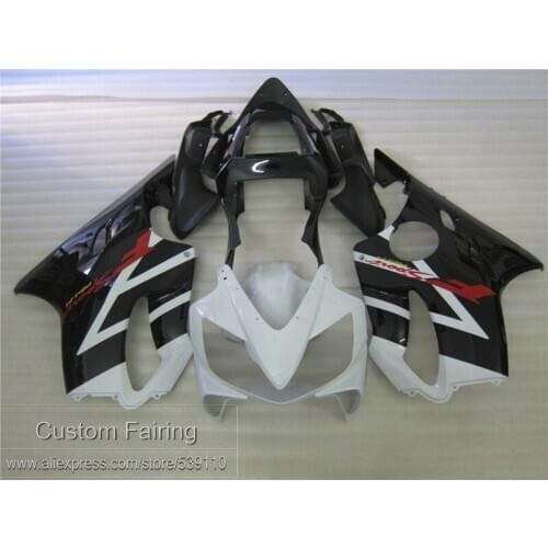 Injection molding fairing kit for Honda CBR600 F4I 01 02 03 white black fairings set CBR600 F4I 2001 2002 2003 HB04