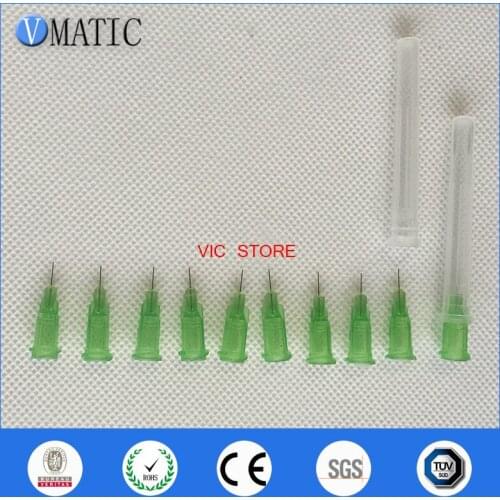 Free Shipping 100Pcs 34G 1/4'' Inch Glue Dispensing Needle Tip With Needle Caps