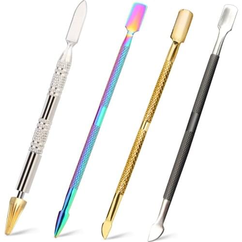 Nonvor Leather Edge Oil Pen Stainless Steel Dual Head Glue Stick for Leather Craft Tools Glue Stick Handcraft Leather Tools