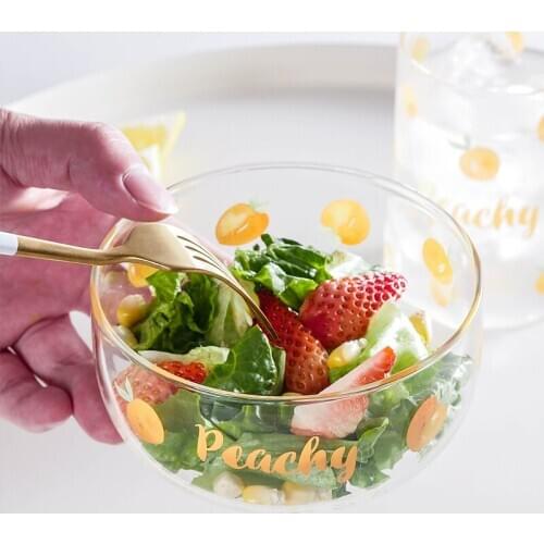 Nordic Home Tablewares Eco Friendly Heat Resistant Crystal Glass Salad Bowl Soup Bowl миска fruteros de cocina ваза для фруктов