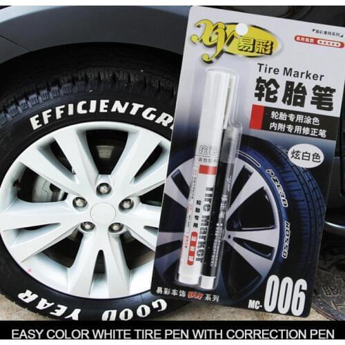 New Arrival White Waterproof Car Tyre Tire Tread CD Metal Permanent Paint Marker Graffti Oily Marker Styling Stationery