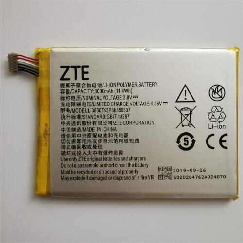 Original For ZTE Li3830T43p6h856337 phone battery For ZTE Blade S6 Lux Q7/-C G719C N939St V5 Pro N939ST N939SC N939SD Battery