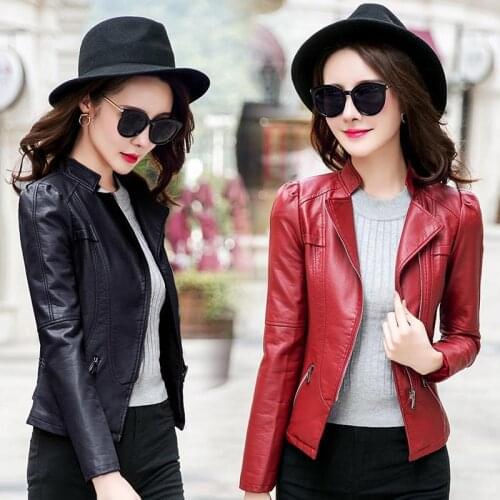 Женские модные кожаные куртки Prowow China At AliExpress