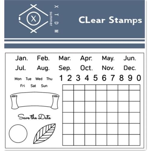 11*16cm 2021 calendar paint Transparent Clear Stamps / Silicone Seals Roller Stamp for DIY scrapbooking photo album/Card Making