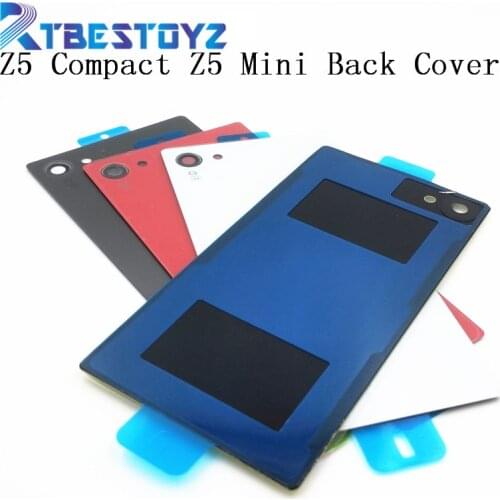 RTBESTOYZ Z5 Compact E5803 E5823 Back Glass Battery Door Housing Rear Back Cover For Z5 Mini Replacement