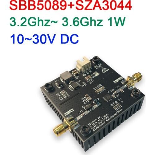 SBB5089+SZA3044 3.2Ghz~ 3.6Ghz 1W 30db gain RF power Amplifier For Ham Radio