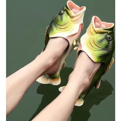 Funny Slippers Man Footwear Family House Shoes Men Large Size 36-45 Summer Beach Slippers Boys Unisex Fish Slippers Men 2021