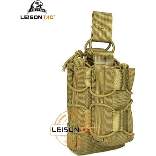 LeisonTac Magazine Pouch with Molle System Double Layer Storage Bag Airsoft Tactical AK AR M4 AR15 Rifle Pistol Mag Carrier Case
