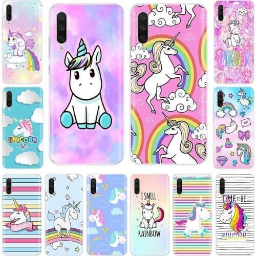 TPU Back Cover For Xiaomi MI A3 Soft Silicone Cute Rainbow Unicorn Phone Cases For Xiomi MI A3 Case