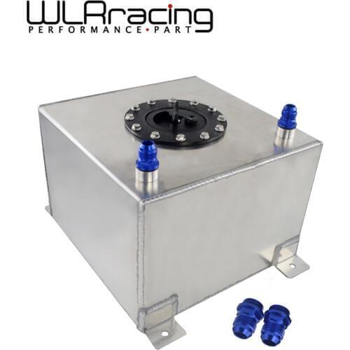 WLR RACING - 20L Aluminum Fuel Surge tank with cap/foam inside mirror polished Fuel cell without sensor WLR-TK14