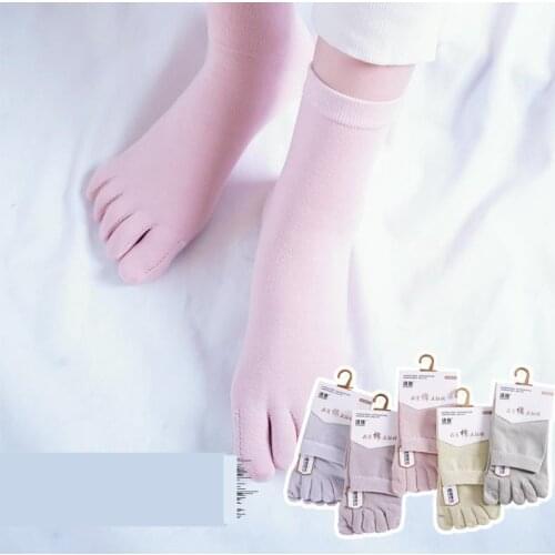 Womens Five Toe Socks Macarone Color 5 Toe Womens Socks Set
