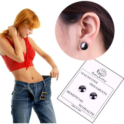 1 Pair Magnetic Slimming Earrings Slimming Patch Lose Weight Magnetic Health Jewelry Magnets Of Lazy Paste Slim Patch