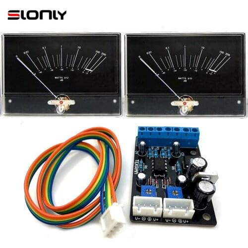 2pcs ONKYO M-5000R HI-FI Audio VU Meters with 1pcs Driver Board Amplifier Power Discharge Flat HIFI Level Panel DB Head Meter