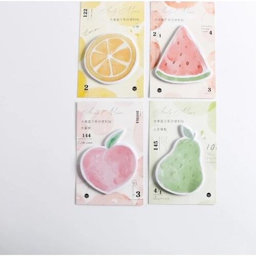 30 Sheets/pad Fruits Basket Memo Pad Sticker Bookmark Sticky Note Bookmark School Office Supply To Do List