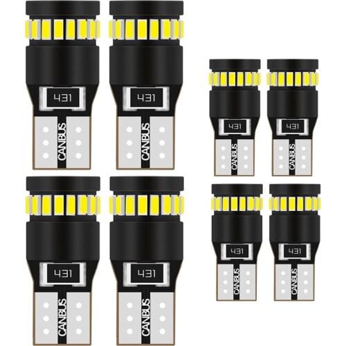 8pcs t10 canbus car interior light 24 LEDS 3014 SMD led car light for kia sportage/optima/sportage 4/rio 3 car light interior