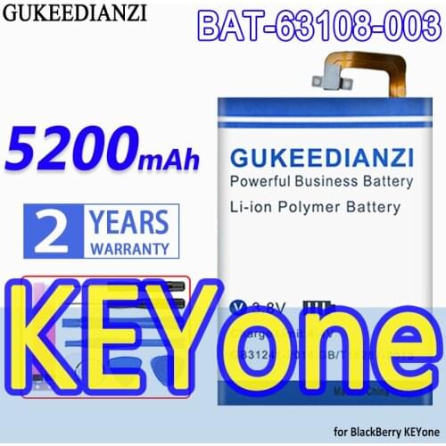 High Capacity GUKEEDIANZI Battery BAT-63108-003 5200mAh for BlackBerry KEYone KE Yone