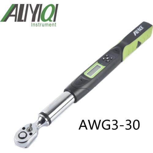 ALIYIQI 30N.m 3/8 Digital Torque Wrench AWG3-30 Bidirectional Ratchet Head 36 Teeth High Accuracy 2% Top Quality Tools