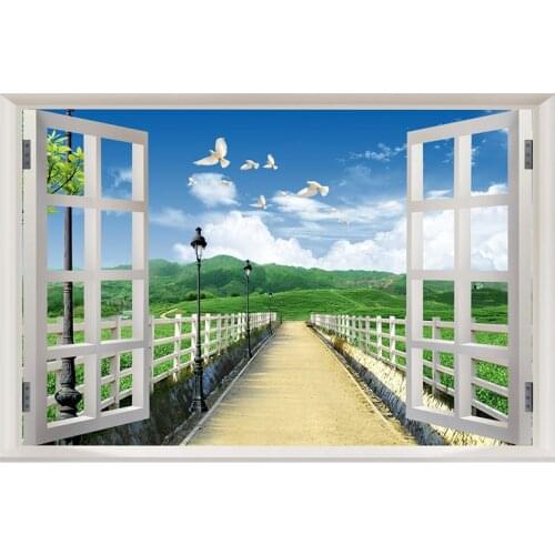5D DIY full square round drill Diamond painting Scenery Dream landscape outside window Cross Stitch 3d mosaic Wedding decoration