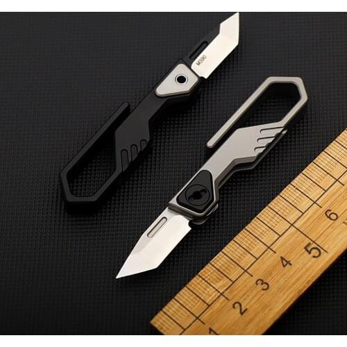 Austrian M390 powder steel knife folding knife keychain portable self-defense tool EDC tool TC4 titanium alloy fruit knife mini