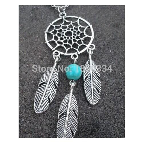 Fast delivery Dreamcatcher & Feather Stone Beads Charms Statement Collar Choker Long Chain Necklaces Pendants Jewelry B14