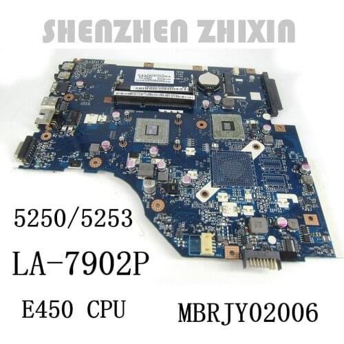 For Acer Aspire 5250 5253 laptop motherboard E450 CPU P5WE6 LA-7092P MBRJY02006 Mainboard