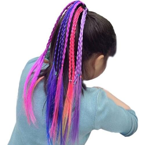 Elastic Hair Band Rubber Kids Wig Headband Girls Twist Braid Rope Headdress