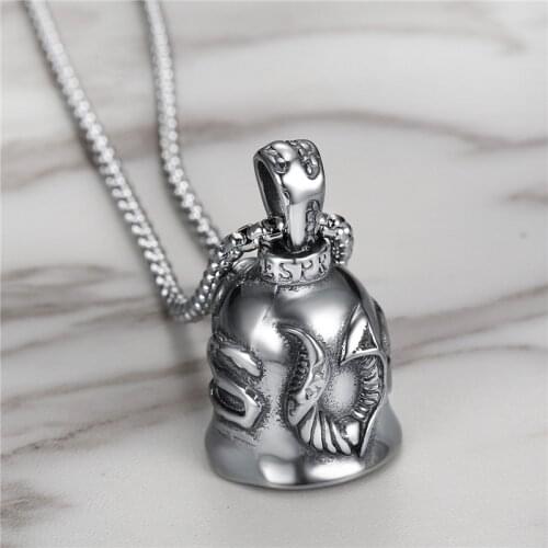 European and American Titanium Steel Angel Wings Feather Wings Knight Bell USA Letter Pendant