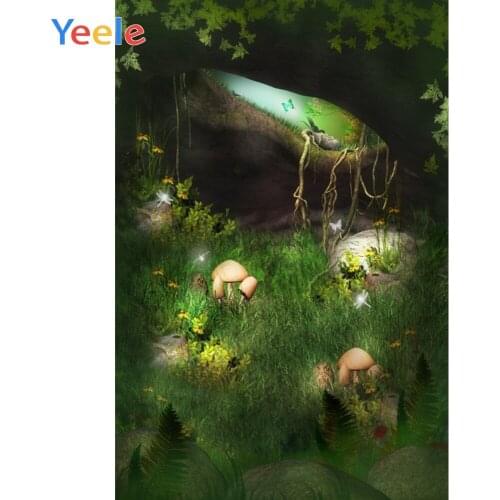 Yeele Painting Portrait Forest Mushroom Lawn Dreamy Photography Backdrops Personalized Photographic Backgrounds For Photo Studio