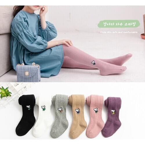 Bobora Girl Tights Baby Stockings Autumn Baby Tights Winter Warm Child Pantyhose Cotton Pants Candy Color Cute Girls Trousers