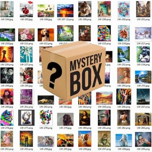 New Blind Box Painting By Numbers DIY Kits HandPainted On Canvas With Framed Oil Picture Drawing Coloring By Numbers Gift