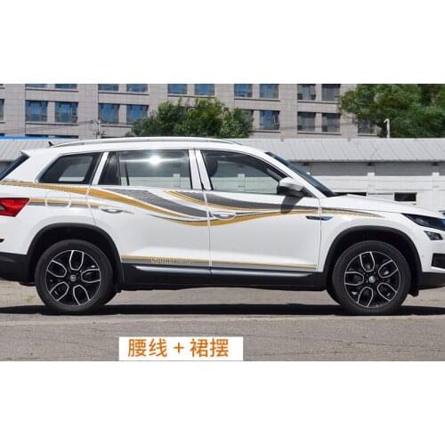 Car sticker FOR Kosda KODIAQ 2017-2019 Car body waistline decoration color strip EVEREST Modified parts decal
