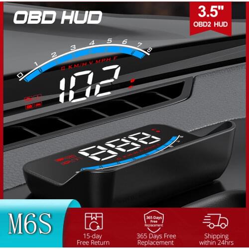 WiiYii HUD M6S Car Head up display Auto Electronics KM/h MPH OBD2 Overspeed Security Alarm windshield Projector display car